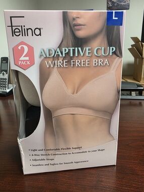 Felina Adaptive Cup Wire Free Bra - Nude/Beige